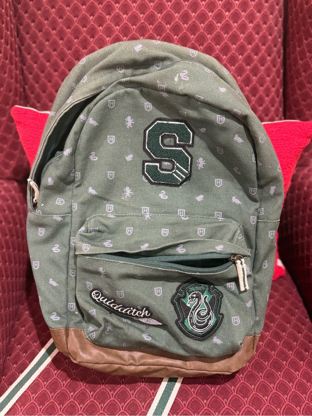 Slytherin Green Canvas Backpack - Harry Potter